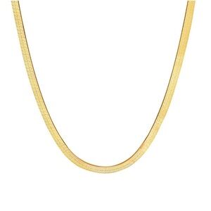 NECKLACE, 18K GOLD PLATED STEEL herringbone